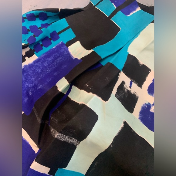 Plus Size-Lane Bryant Pleated A-Line Geometric Print Skirt w/Pockets-Size 28 - Picture 6 of 8